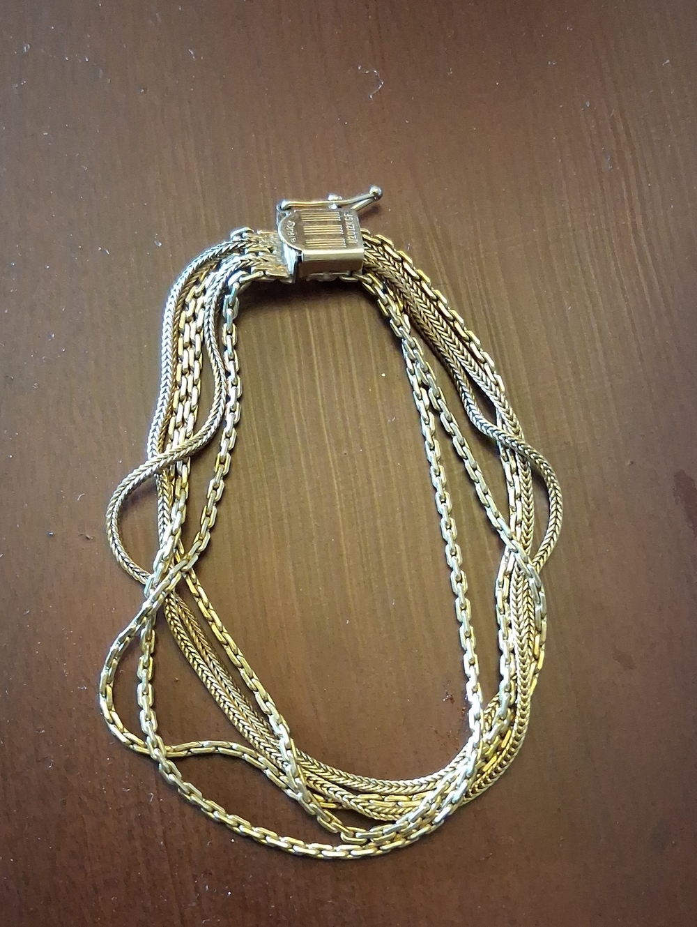 Birks Gold Filled Vintage Multi-Strand Chain Bracelet